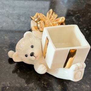 Mikasa White and Gold Bear with Gift Box